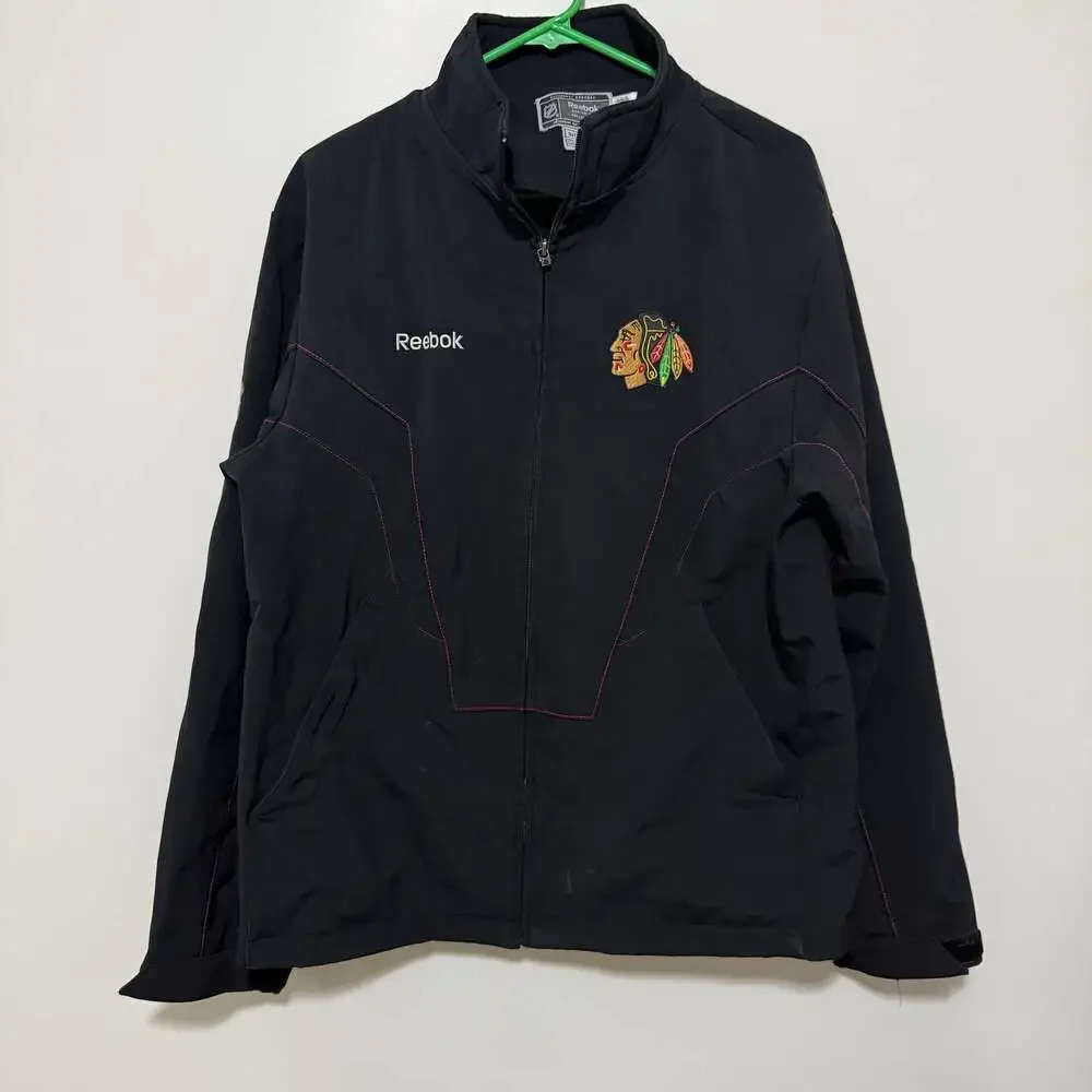 NHL Chicago Blackhawks Reebok Center Ice Collection Full Zip Softshell‎ Jacket